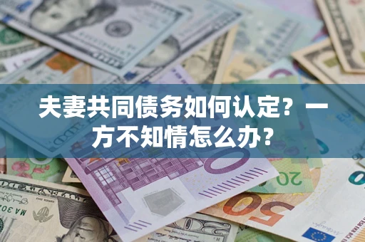 北京夫妻共同债务如何认定？一方不知情怎么办？