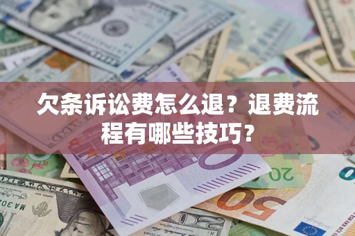 北京欠条诉讼费怎么退？退费流程有哪些技巧？