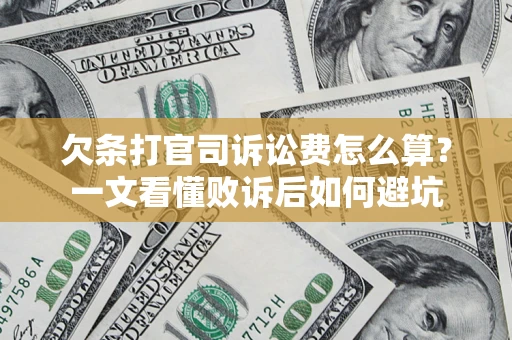 北京欠条打官司诉讼费怎么算？一文看懂败诉后如何避坑